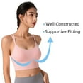 thumbnail image 4 of Valcatch Sports Bra for Women Longline Padded Bra Yoga Crop Tank Tops Fitness Workout Running Top, 4 of 7