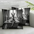 thumbnail image 3 of Fenyluxe Bathtub Donkey Art Fashion Style Dirt-Resistant Throw Pillow Covers for Couch Sofa Bed Living Room Bedroom Home Decor - Printed on Both Sides - 1PC 20x20in, 3 of 5