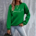 thumbnail image 2 of oqasdz Sweatshirt for Women Home Workout Long Sleeve O Neck Pullover Top with Letter Printed Holiday Durable Soft Casual Dailywear, 2 of 6