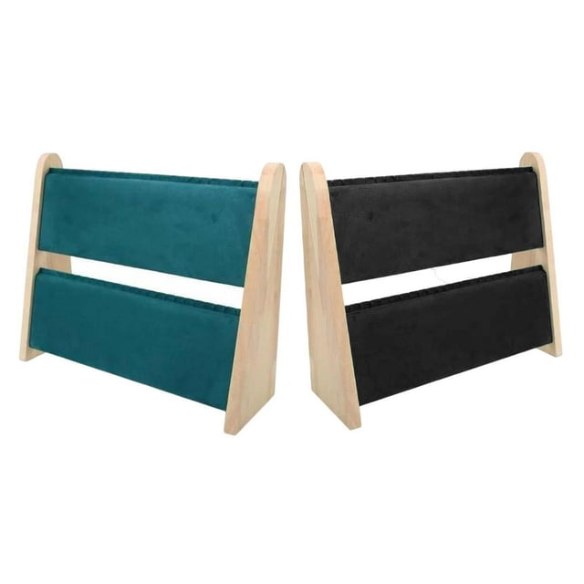 Almencla 2 Pcs Présentoir à Colliers Bijoux Chevalet Commode de Table Noir et Vert