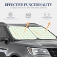 thumbnail image 4 of Fotbe Pistachio Green Checkboard Juego de 2 Piezas de Parasoles para Parabrisas | Bloqueador Solar para Auto | Accesorios Plegables para Protección Solar Interior-Medium, 4 of 6