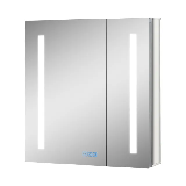 Fundin Aluminum LED Bathroom Mirror with Defogger, Dimmer