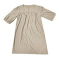 thumbnail image 4 of Dresses for Women, Women's Square Collar Cotton Linen Dress Five Point Sleeve Puffed Sleeve Casual Dress Beach Dress for Women, 4 of 4