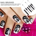 thumbnail image 2 of 3 unids Cepillos de pluma de arte de uñas DIY Nail Drawing Pens Salon Manicure Supply Black, 2 of 5