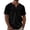 Black, variant on Men's Summer Solid Color Henley Neck Short Sleeve Shirt Casual Lightweight Breathable Button Placket Tops Loose Fit Comfortable Blouse