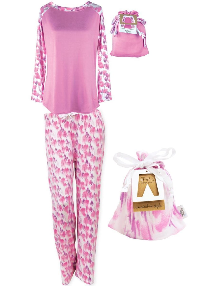 Hello Mello Luxurious Soft Womens Loungewear Set, Top and Pant Matching