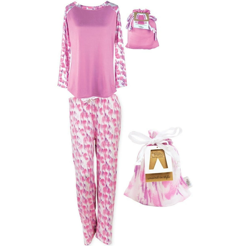 Hello Mello Luxurious Soft Womens Loungewear Set, Top and Pant Matching