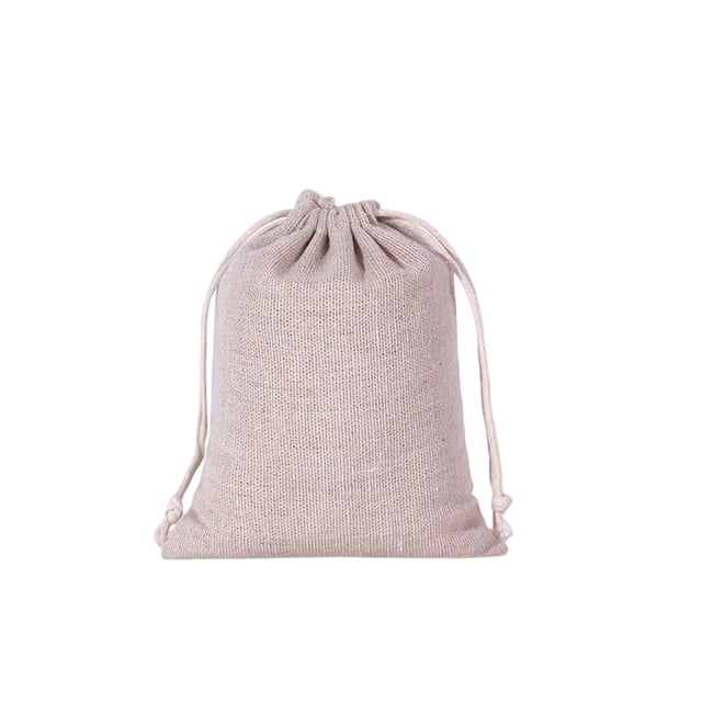 braveheart Cotton Linen Storage Bag Reusable Rectangular Solid Color Jewelry Underwear Cosmetic Household Drawstring Pouch Pocket 30x40cm 8x10cm