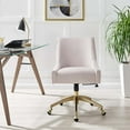 thumbnail image 2 of Computer Work Desk Chair, Pink, Velvet, Modern Contemporary, Home Business Office Furniture, 2 of 7