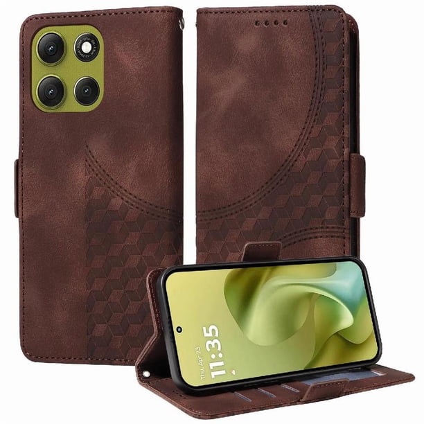 Funda GANGXUN para Motorola Moto G86 con diseño acolchado elegante, cuero PU, protección total y ajuste preciso