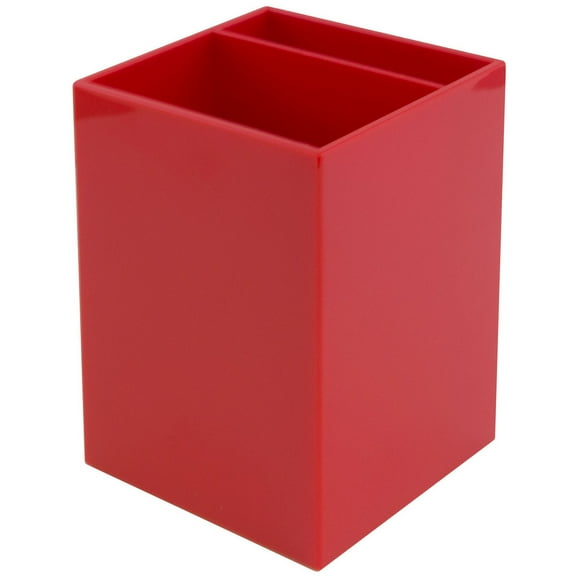 JAM Plastic Pen Holder, 2 3/4 x 3 7/8, Red, 1/Pack