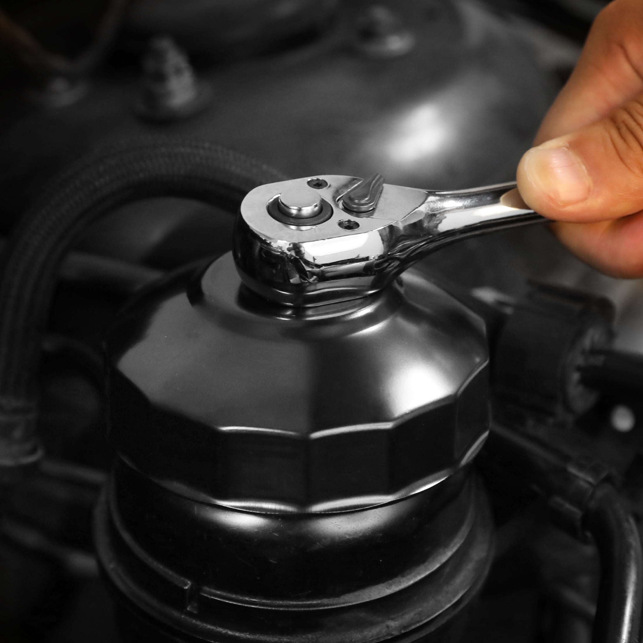 Hyper Tough, Oil Filter "D" Cap Wrench, 93mm