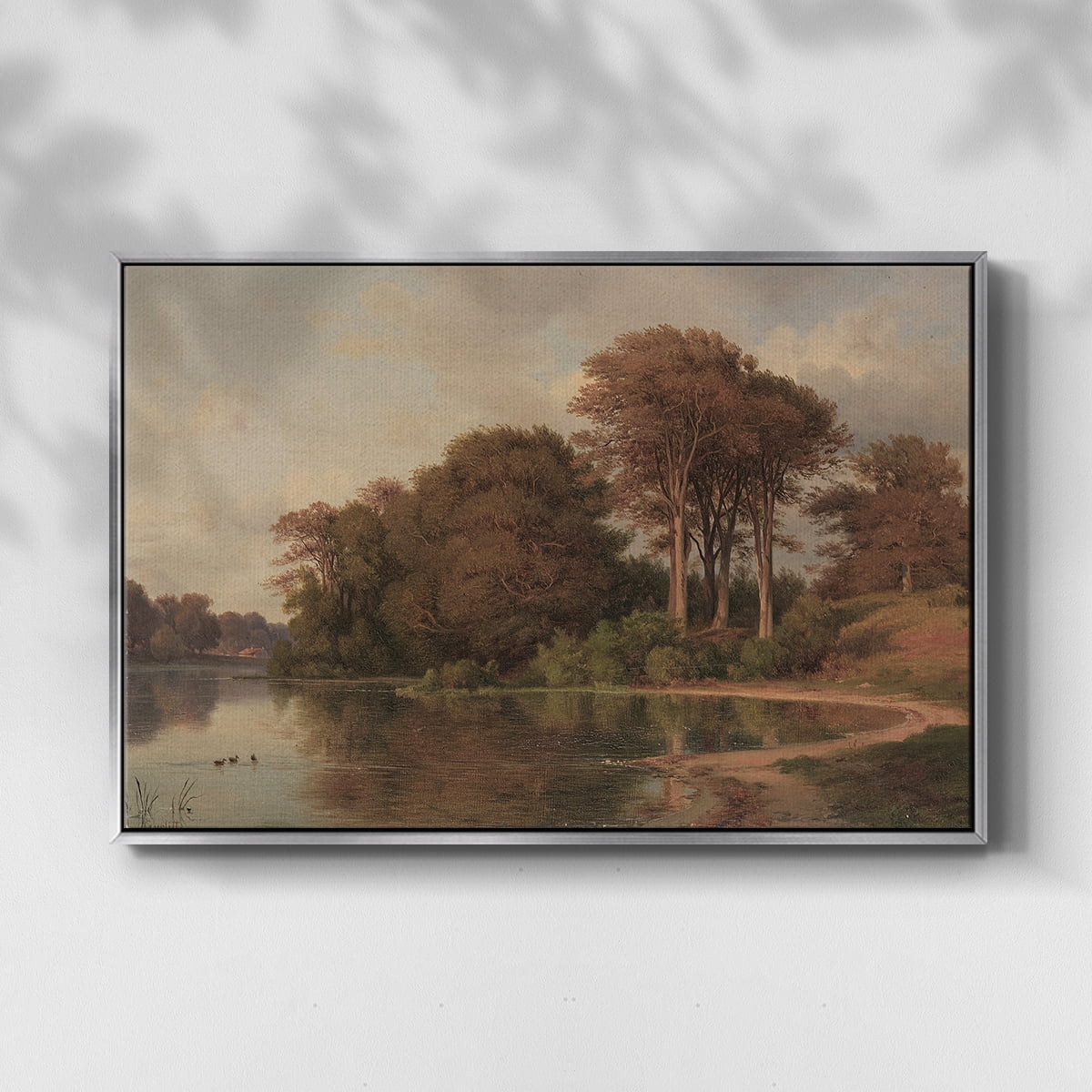 Vintage Landscape-CCCIX By Wexford Home Framed in Silver Wood Gallery Wrapped Canvas 25 in. x 37 in.