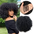 thumbnail image 2 of LHWEN Women's Black Small Curly Wavy Wig High Temperature Fiber African Glueless Lace Front Human Hair Comfortable with Adjustable Straps Natural and Stylish Ideal for Parties Halloween Daily Use, 2 of 9