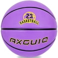 thumbnail image 1 of Baloncesto AXGUIQ de 29,5 pulgadas, tamaño 7, goma morada, para exteriores, 1 of 8
