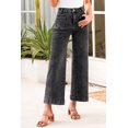 thumbnail image 5 of Women's Black Chic Patch Pocket Straight Leg Loose Jeans - Casual Stylish Denim | [ZhiHiMeRi] | 10, 5 of 12