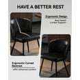 thumbnail image 5 of Sailvan Dining Chairs Set of 6, Modern PU Leather Upholstered Kitchen Chairs for Dining Room & Living Room with High Back, Easy Maintaince, Black, 5 of 9