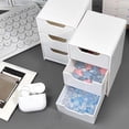 thumbnail image 2 of mdesiwst 1 Set Desktop Storage Box Modular 3-Drawer Organizer Scratch-Resistant Desk Drawers for Jewelry Stationery Cosmetics Storage And Organization, 2 of 8