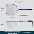 thumbnail image 1 of Fishing Landing Net With Telescoping Pole Handle, Aluminum Alloy Fishing Net Fish Landing Net With Anti-Slip Telescoping Rubber Pole Handle Extend To 2.8-3.4ft, 1 of 9