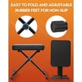 thumbnail image 3 of Piano Keyboard Stand & Bench Set, Z-Style Portable Heavy Duty Digital Piano Stand for 54-88 Key Electric Pianos & X-Style Adjustable Piano Bench, Chair, Black, SKT-02S & SPB-M10, 3 of 14