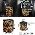 thumbnail image 4 of KUIFORTI Sunflower Print Car Seat Covers Full Set 15 Piece Car Seat Cover Steering Wheel Cover Seatbelt Covers Cup Coasters Car Trash Bag Air Vent Storage Bag Rear View Mirror Cover Keychain, 4 of 5