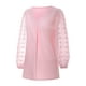 thumbnail image 5 of SAYOO - Camiseta de cuello en V de color sólido para mujer, blusa holgada de manga larga con decoración de flores, suéter holgado SAYOO  Moda, 5 of 9