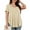 Apricot, variant on Fancyglim Women Tunic Tops V-Neck Short Sleeve A Line Blouse Summer Shirt M - 3XL