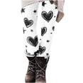 thumbnail image 5 of Neewe Women's Thick High Waist Yoga Pants,Heart Printed Tummy Control Workout Running Yoga Leggings for Women, 5 of 6