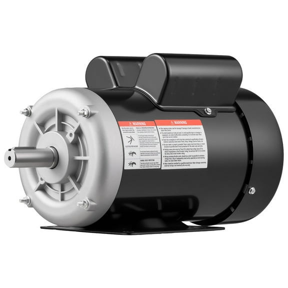 KFFKFF 5 HP Electric Motor, 3450RPM for Air Compressors, CW/CCW Rotation, 0.875-inch Shaft Diameter, 2.25-inch Shaft Length, 10.14N.m Torque, Single-Phase, 230V, TEFC Cooling System