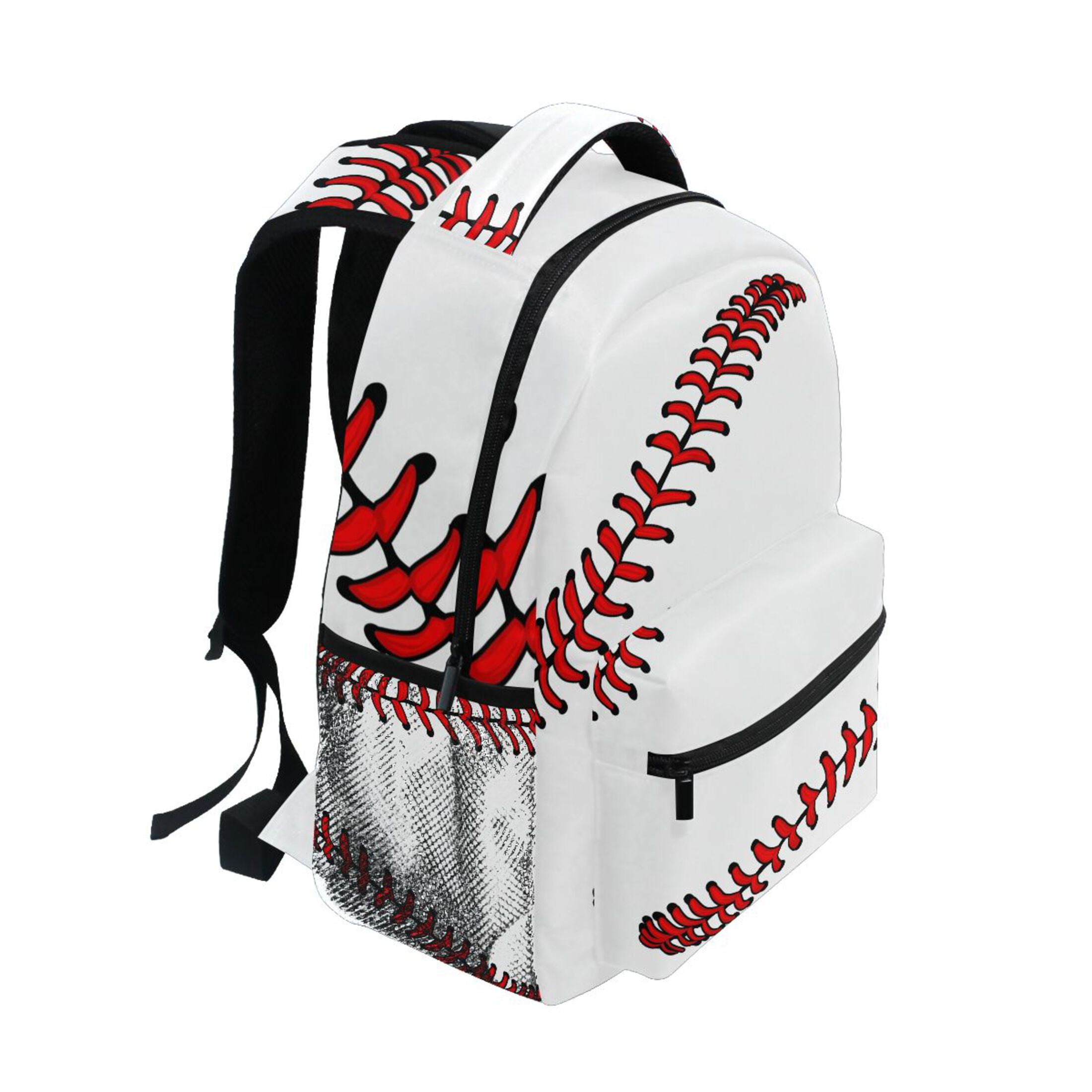 Baseball Kids Large Backpack School Student Personalized Bookbag for Boys Girls Daypack Travel Laptop Bags with Pockets