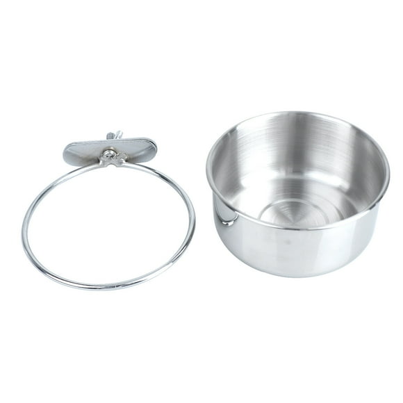 Stainless Steel Food Water Bowl For Pet Bird Crates Cages Coop Dog Cat Parrot Bird Rabbit Pet Size S