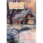 Hallmark Thomas Kinkade Christmas Card (Snow Cabin)