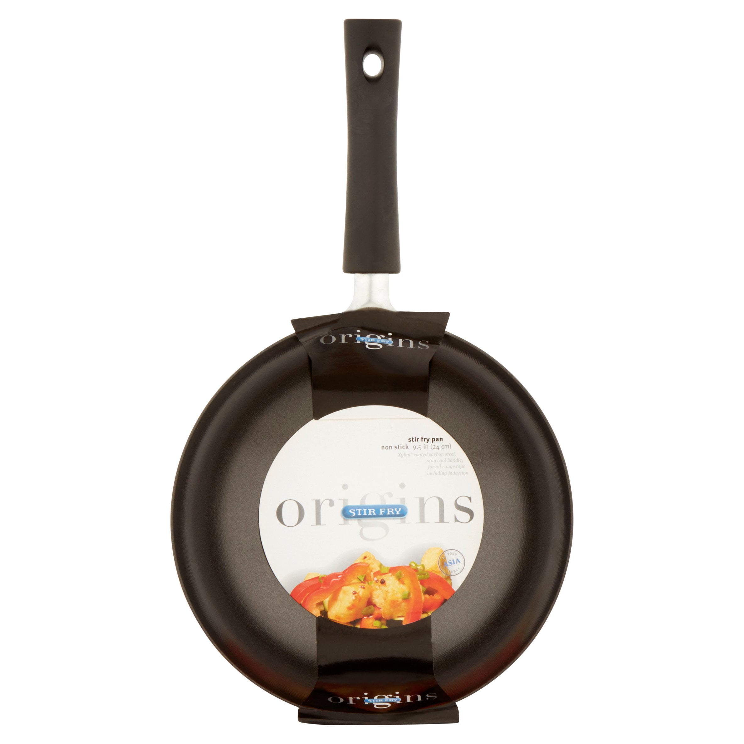 Asian Origins Nonstick Carbon-Steel 9-1//2-Inch Stir-Fry Pan Columbian Home Products 91-0010