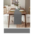 thumbnail image 3 of Black White Plaid Table Runner 60 Inches, Modern Buffalo Check Gingham Art Bed Runner Dresser Scarves Tabletop for Indoor Outdoor Parties/Ceremony/Banquet, 13" x 60", 3 of 8