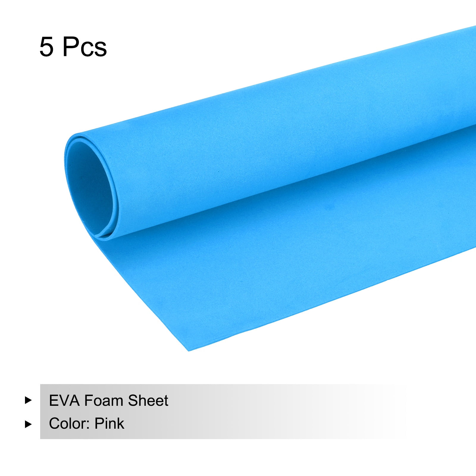 Uxcell EVA Foam Sheets Lake Blue 19.7 Inch x 19.7 Inch 2mm Thick Crafts Foam Sheets for Costumes, Arts and Crafts Projects Pack of 5