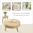 thumbnail image 6 of Gexpusm Round Coffee Table Set of 2,Natural Nesting Oak Table,31.5"L x 31.5"W x 14.29"H - Light Brown, 6 of 11