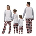 thumbnail image 7 of KelaJuan Family Matching Pajamas Christmas Tree Letters Print Long Sleeve Tops and Stretch Casual Pants Sleepwear, 7 of 7