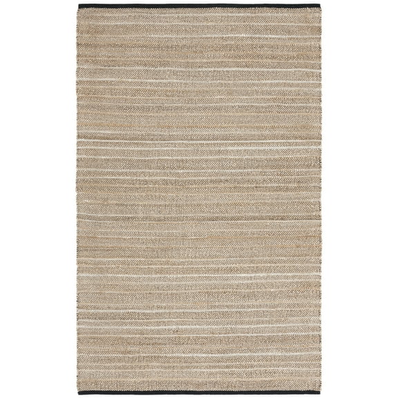 SAFAVIEH Natural Fiber Benson Striped Area Rug, Light Brown/Beige, 6' x 9'