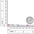 thumbnail image 6 of Gem Stone King 925 Sterling Silver White Moissanite and Pink Moissanite and Lab Grown Diamond Bracelet for Women | 3.85 Cttw | Gemstone Birthstone | Oval 6X4MM | Length 7.25 inches, 6 of 7