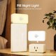 thumbnail image 2 of PIR Night Light Intelligent Human Body Sensor Lamp Home Aisle Cabinet Bedroom Typec Plug-in LED Bedside Night Light-A, 2 of 5
