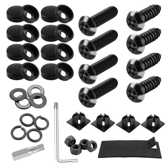Kit de tornillos para matrículas LivTee Antirrobo M6 (20 mm)