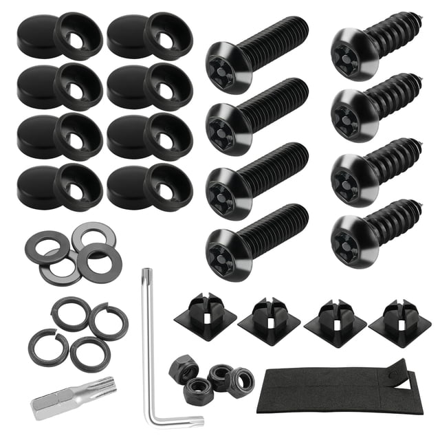 Kit de tornillos para matrículas LivTee Antirrobo M6 (20 mm)