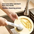 thumbnail image 4 of 6-in-1 Dish Brush with Detergent Dispenser Features Adjustable Angle and Rotating Scrub Function, Suitable for Cleaning pots, Pans, Dishes and Utensils. Comes with Wall Mount, Ideal for use on Sink, 4 of 9