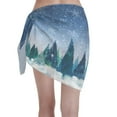 thumbnail image 2 of Kll Christmas Trees Print Women'S Sarong Coverups Short Bathing Suit Wrap Skirt Beach Wrap Swimsuit Cover Ups, 2 of 7