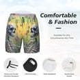 thumbnail image 5 of Lsque Mens Swim Trunks Flower Butterfly Skull Couple Pattern - Bathing Suit Compression Liner - Beach Swim Shorts Swimwear - (S-3XL) - Stretch Quick Dry -, 5 of 9