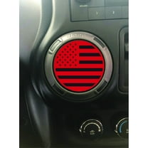 AnyStickerYouWant - x4 American Flag A/C Vent Vinyl Decal Sticker Compatible with and Fits Jeep Wrangler JL Compatible with and Fits Jeep Gladiator JT 2016-2021
