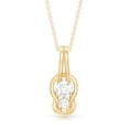 thumbnail image 2 of Rosec Jewels Certified Moissanite Knot Necklace - with Chain - Toi Et Moi Necklace - D-VS1 Quality - Ready to Gift for Valentines, 10K Yellow Gold, 2 of 6