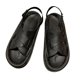 thumbnail image 3 of Sandalias con tiras cruzadas para mujer Punta abierta Correa en el tobillo de gran comodidad Sandalia plana antideslizante con suela gruesa para playa Negro 38-39, 3 of 8
