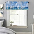 thumbnail image 3 of Summer Ocean Sailing Boats Valances for Windows,Kitchen Valance Rod Pocket Short Curtain, Blue Sky Oil Painting Art Valance Curtain Window Valances for Bedroom Bathroom Living Room 54x18in, 3 of 9
