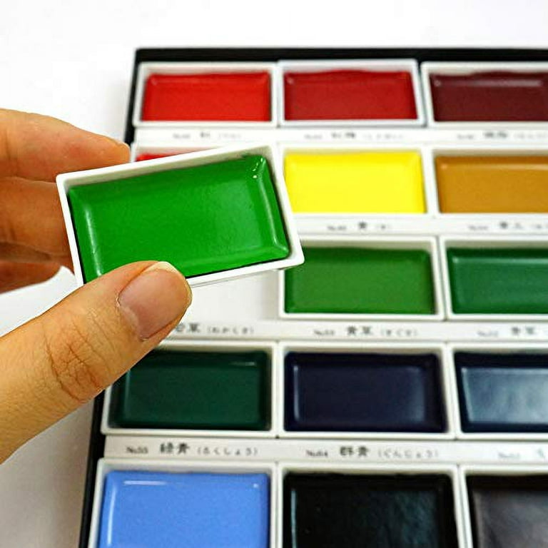 Kuretake GANSAI TAMBI 24 Colors Set, Watercolor Paint Set